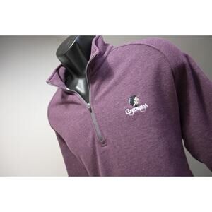 Dunning Performance 1/4 Zip Athletic Jacket Pullover Purple Mens Sz Large